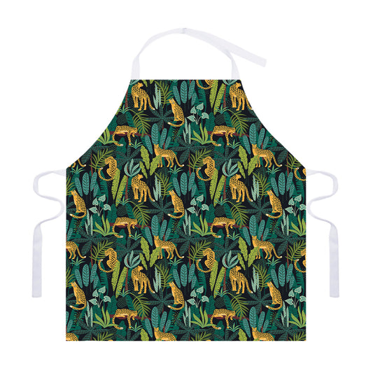 Tropical Jaguar Pattern Print Adjustable Apron
