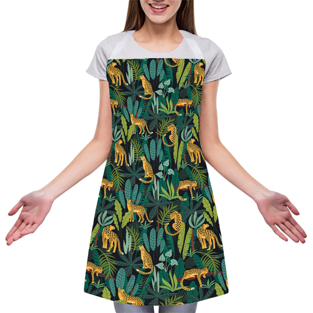 Tropical Jaguar Pattern Print Adjustable Apron