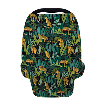 Tropical Jaguar Pattern Print Baby Seat Cover