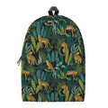 Tropical Jaguar Pattern Print School Backpack