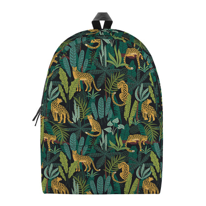 Tropical Jaguar Pattern Print Backpack