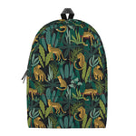 Tropical Jaguar Pattern Print Backpack