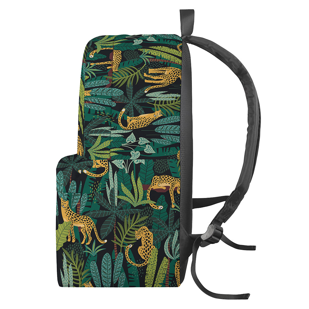Tropical Jaguar Pattern Print Backpack