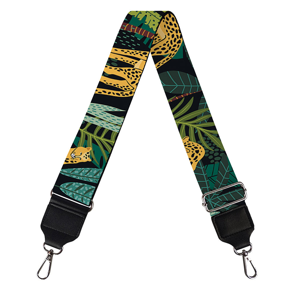 Tropical Jaguar Pattern Print Bag Strap