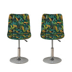 Tropical Jaguar Pattern Print Bar Stool Covers
