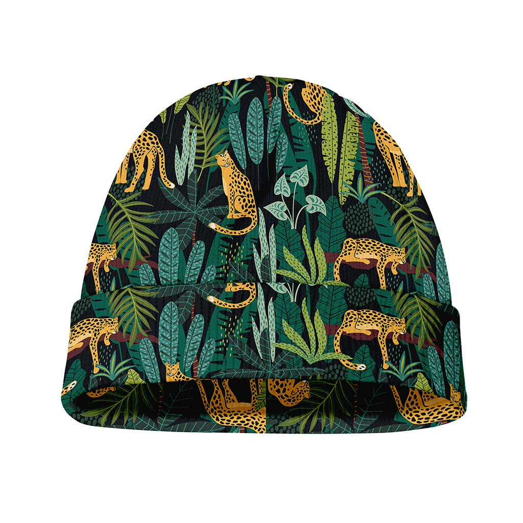 Tropical Jaguar Pattern Print Beanie