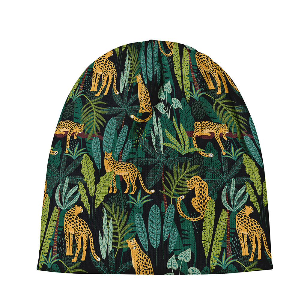 Tropical Jaguar Pattern Print Beanie