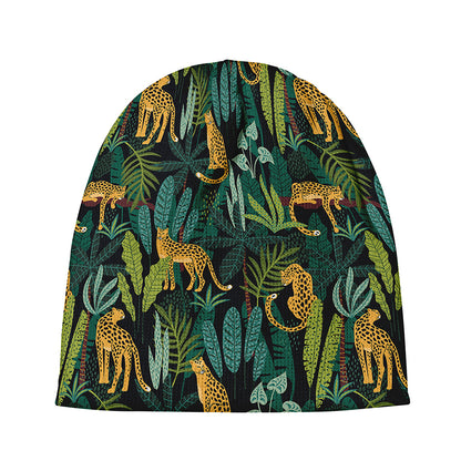 Tropical Jaguar Pattern Print Beanie