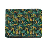 Tropical Jaguar Pattern Print Bifold Wallet