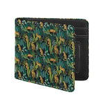 Tropical Jaguar Pattern Print Bifold Wallet