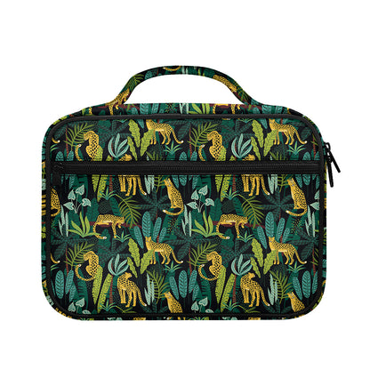 Tropical Jaguar Pattern Print Briefcase Bible Bag