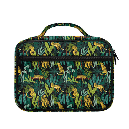 Tropical Jaguar Pattern Print Briefcase Bible Bag