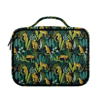 Tropical Jaguar Pattern Print Briefcase Bible Bag