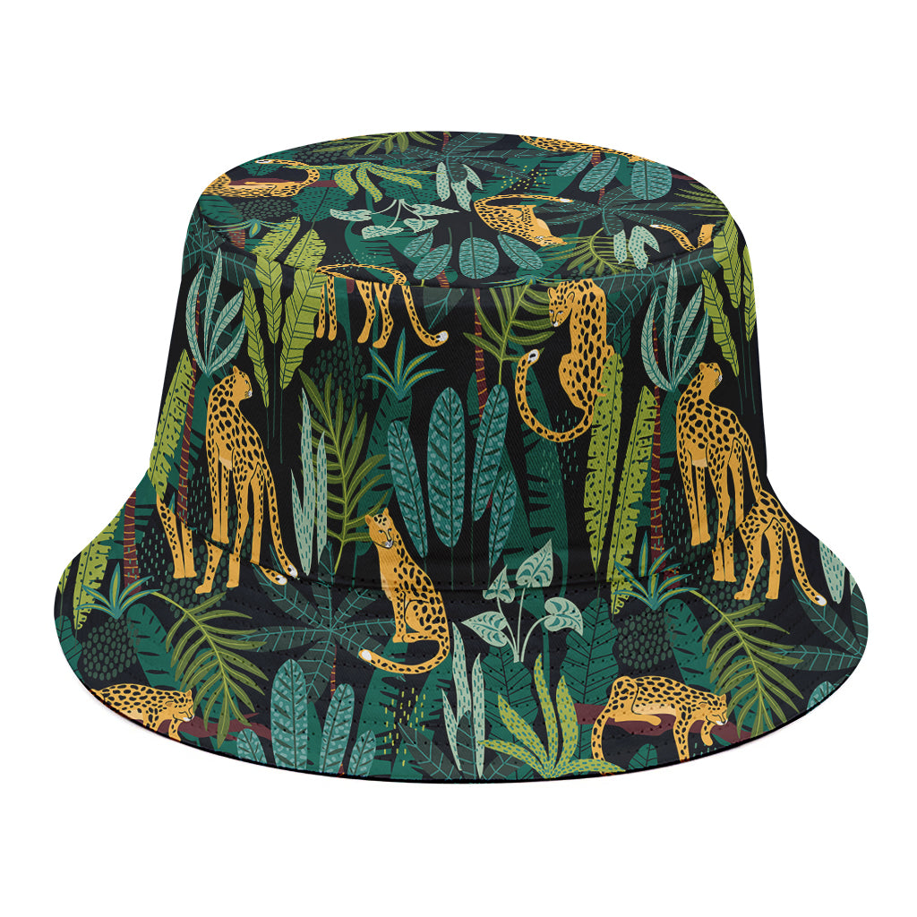 Tropical Jaguar Pattern Print Bucket Hat