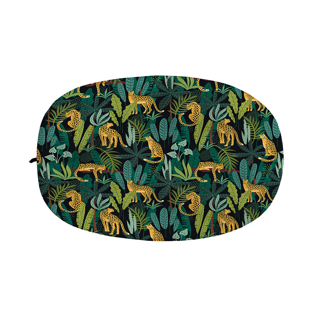 Tropical Jaguar Pattern Print Car Side Mirror Covers