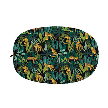 Tropical Jaguar Pattern Print Car Side Mirror Covers
