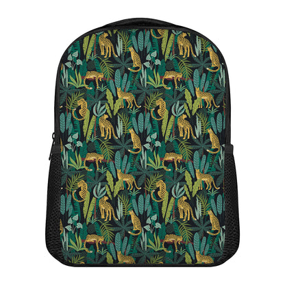 Tropical Jaguar Pattern Print Casual Backpack