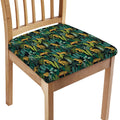 Tropical Jaguar Pattern Print Chair Cushion Cover