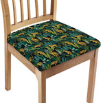 Tropical Jaguar Pattern Print Chair Cushion Cover
