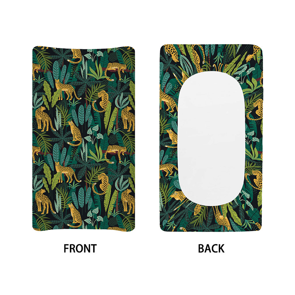Tropical Jaguar Pattern Print Changing Pad Cover