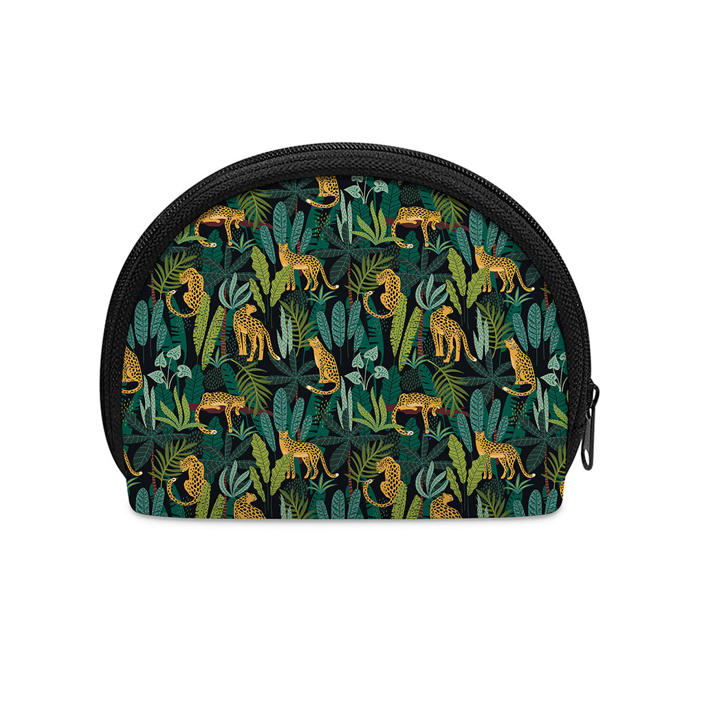 Tropical Jaguar Pattern Print Coin Purse