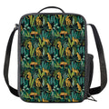 Tropical Jaguar Pattern Print Crossbody Lunch Bag