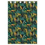 Tropical Jaguar Pattern Print Curtain