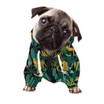Tropical Jaguar Pattern Print Dog Zip Up Hoodie