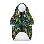 Tropical Jaguar Pattern Print Dog Zip Up Hoodie