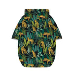 Tropical Jaguar Pattern Print Dog Zip Up Hoodie