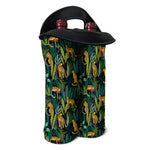 Tropical Jaguar Pattern Print Double Neoprene Wine Tote