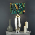 Tropical Jaguar Pattern Print Drum Lamp Shade