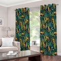 Tropical Jaguar Pattern Print Extra Wide Grommet Curtains