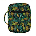 Tropical Jaguar Pattern Print Front Pocket Bible Bag