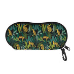 Tropical Jaguar Pattern Print Glasses Case