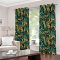 Tropical Jaguar Pattern Print Grommet Curtains