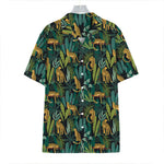 Tropical Jaguar Pattern Print Hawaiian Shirt