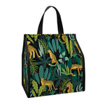Tropical Jaguar Pattern Print Insulated Lunch Tote