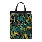 Tropical Jaguar Pattern Print Insulated Lunch Tote
