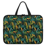 Tropical Jaguar Pattern Print Laptop Sleeve With Handle