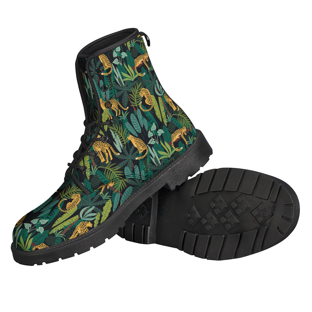 Tropical Jaguar Pattern Print Backpack