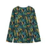 Tropical Jaguar Pattern Print Long Sleeve Short Coat