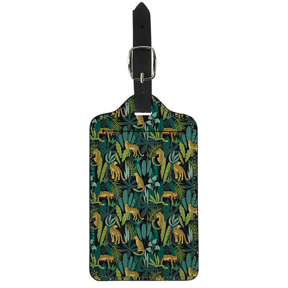 Tropical Jaguar Pattern Print Luggage Tag