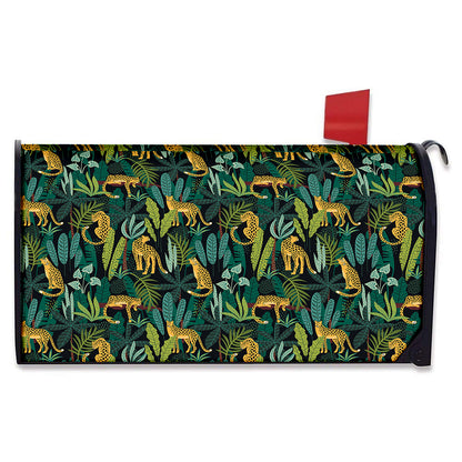 Tropical Jaguar Pattern Print Mailbox Cover