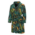 Tropical Jaguar Pattern Print Men's Bathrobe
