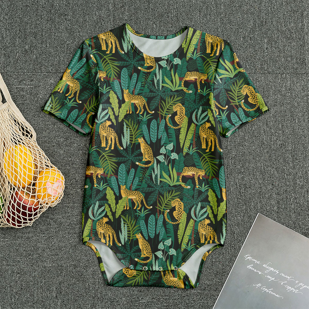 Tropical Jaguar Pattern Print Men's Bodysuit