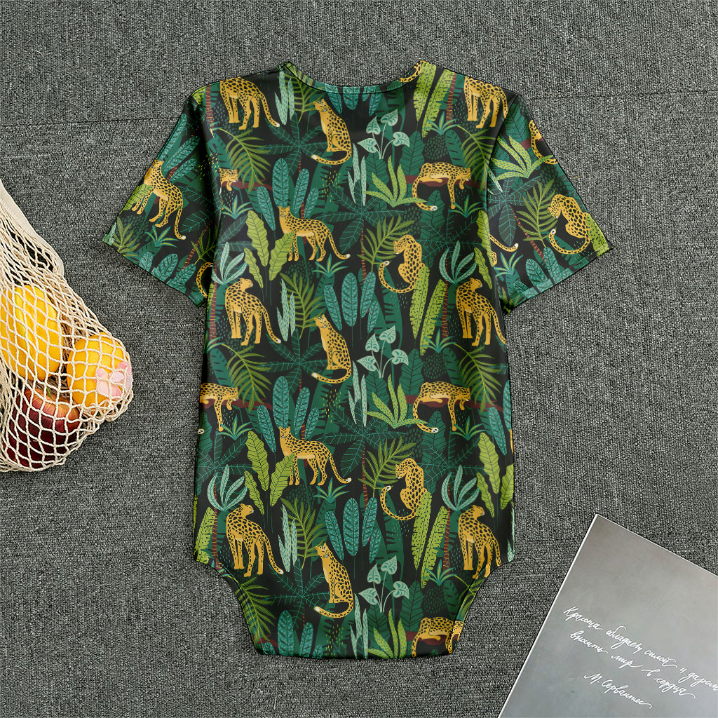 Tropical Jaguar Pattern Print Men's Bodysuit
