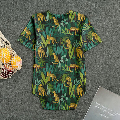 Tropical Jaguar Pattern Print Men's Bodysuit