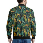 Tropical Jaguar Pattern Print Men's Bomber Jacket