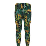 Tropical Jaguar Pattern Print Men's leggings